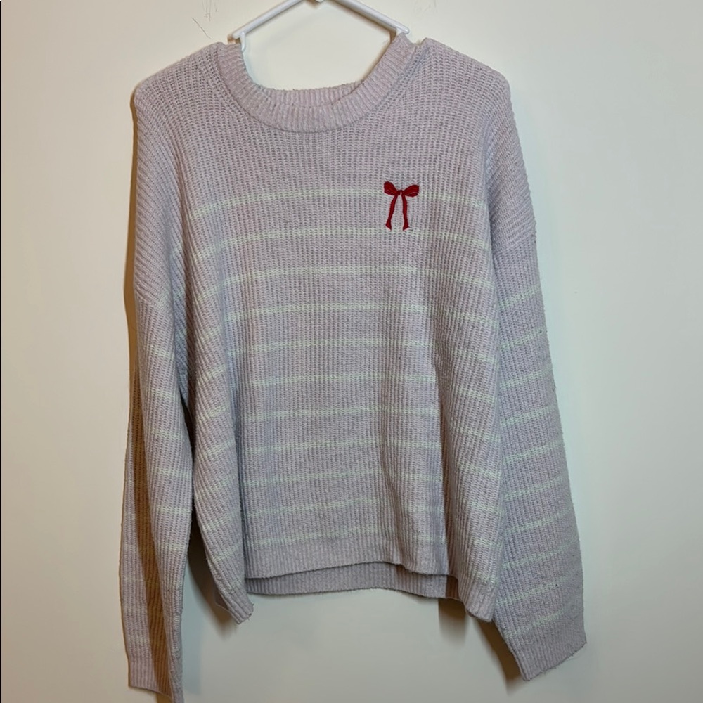 a new day pink and Red Crew Neck Sweater